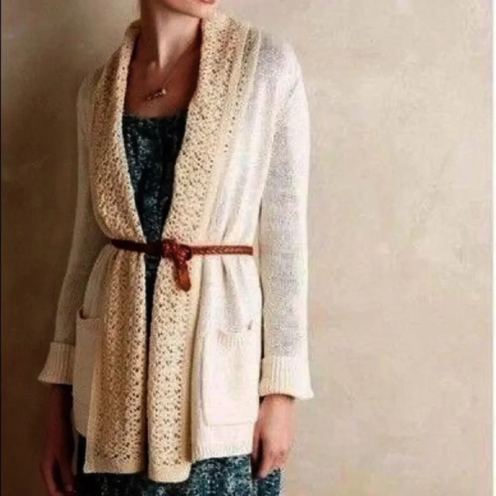 Anthropologie Angel Of The North Cardigan Sweater